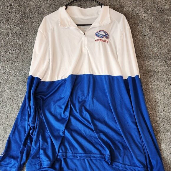 New England Patriots 1/4 Zip Pull Over Holloway Dry Excel Shirt Mens Size XL - Picture 1 of 9